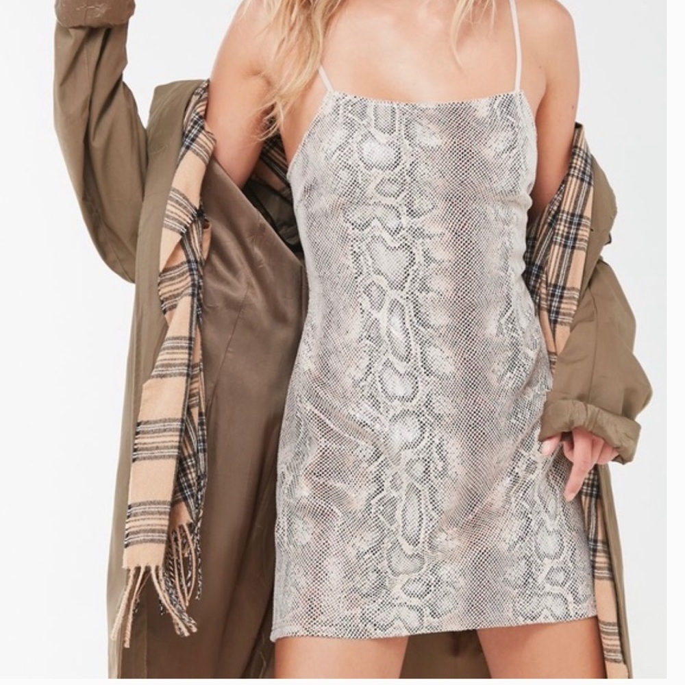 SnakeSkin strappy mini dress
